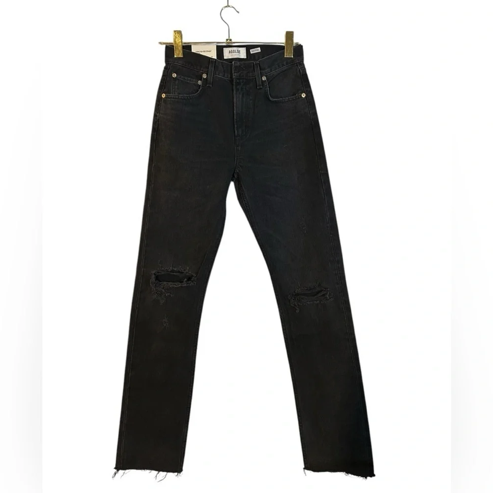 AGOLDE NWT Cherie High Rise Straight Jeans In Distortion Sz 24